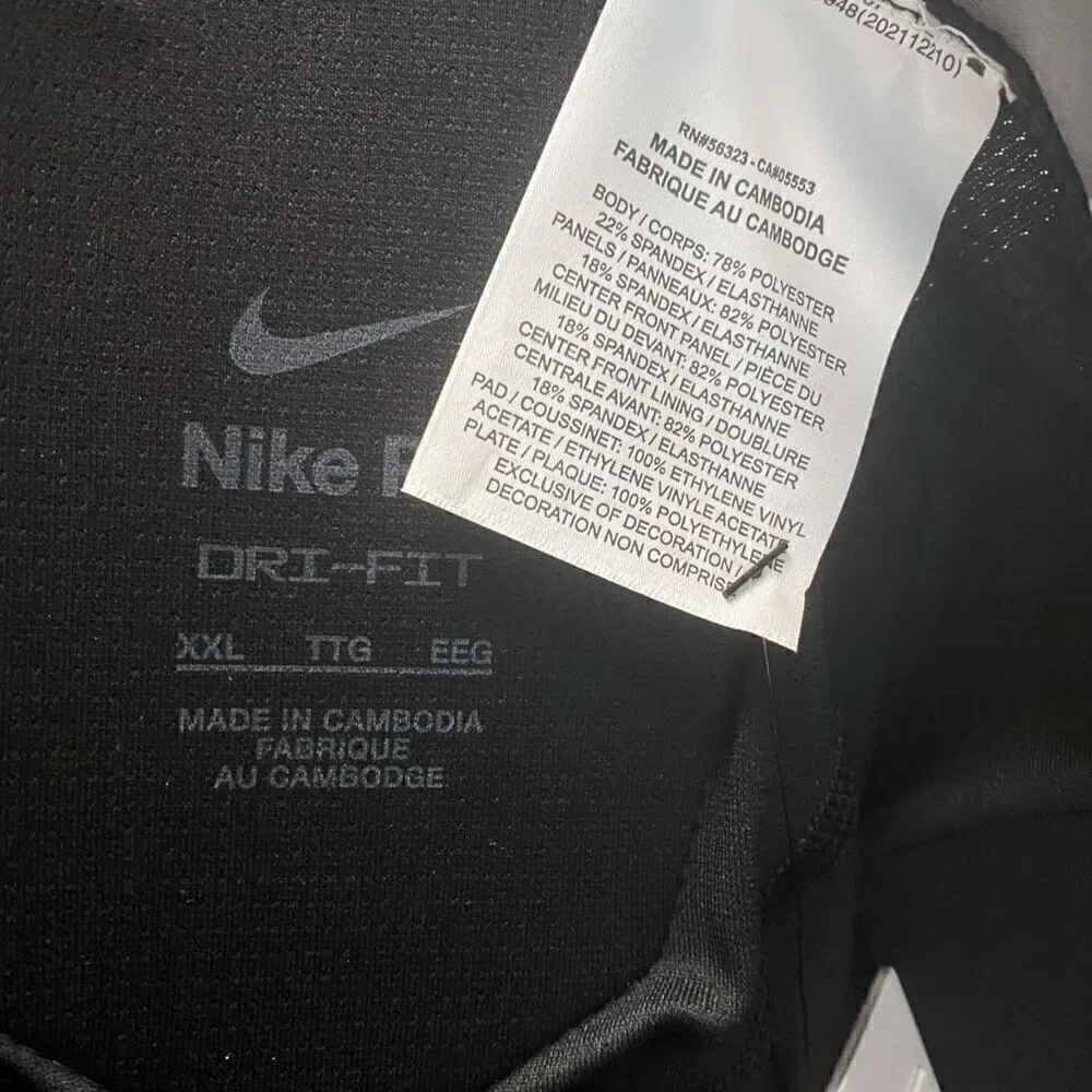 Nike Pro Hyperstrong Impact Football 3/4 Compression Pants size XXL AO6238-010
